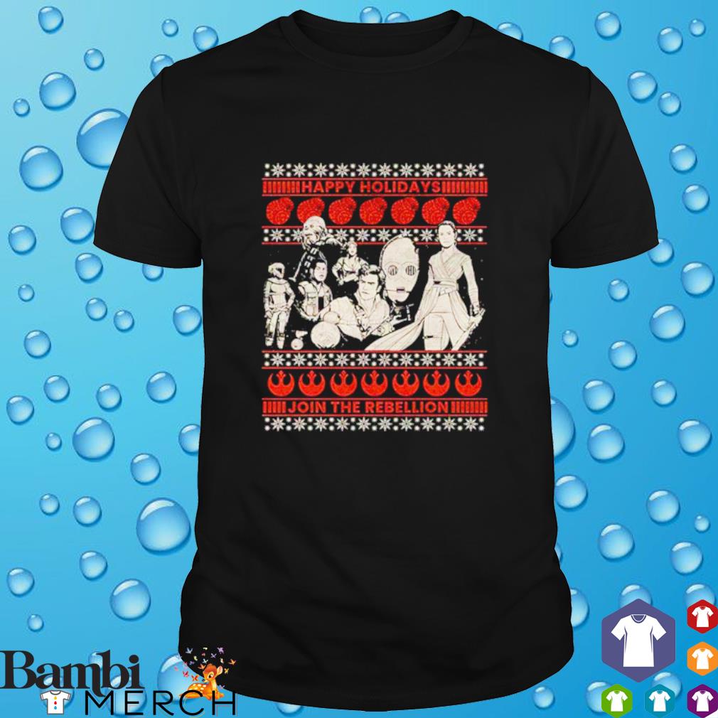 Official star Wars the rise of Skywalker happy halidays join the Rebellion shirt
