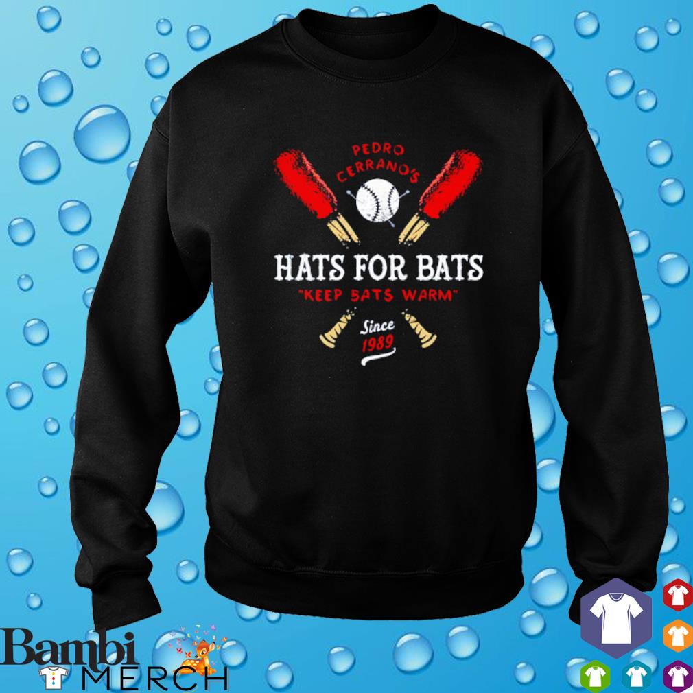 Top pedro Cerrano's Hats for Bats since 1989 vintage shirt, hoodie, sweater  and tank top