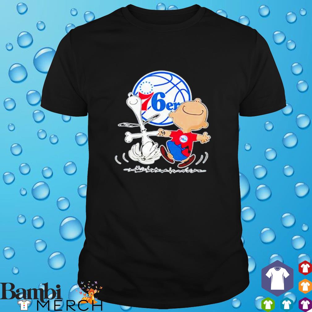 Awesome philadelphia 76ers Charlie Brown Snoopy basketball shirt