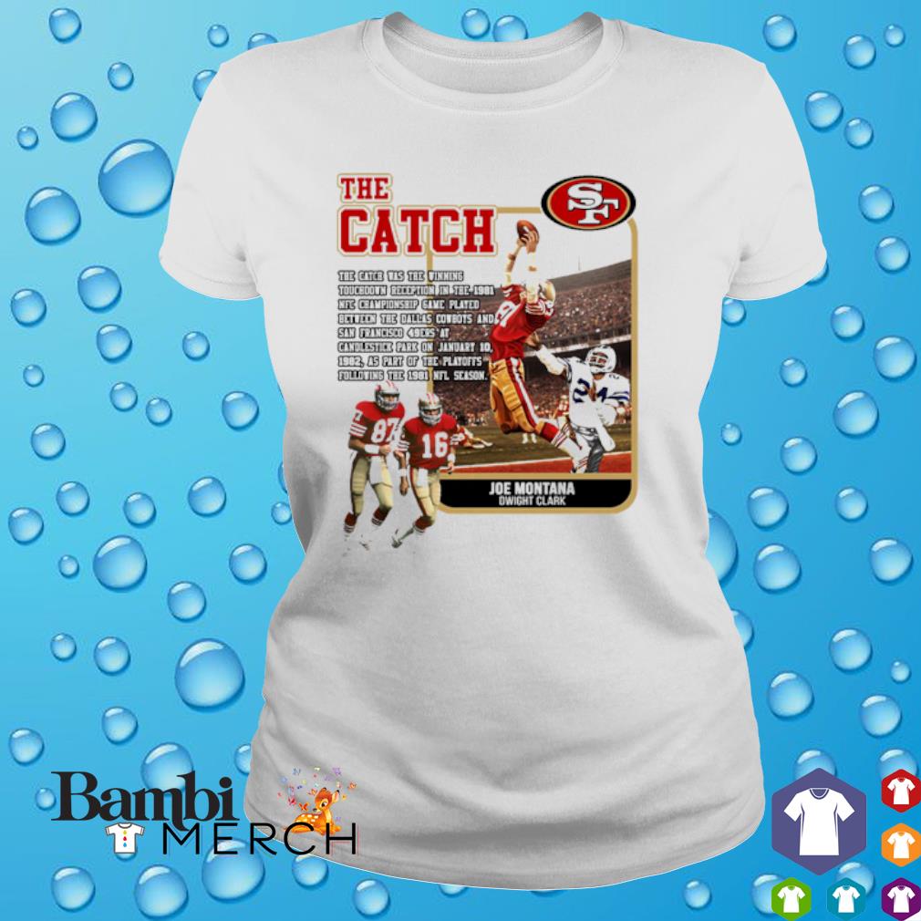 49ers The Catch Dwight Clark Crop Top T-Shirt