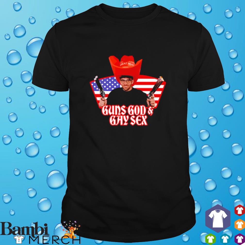 Official guns god and Gay sex USA flag shirt