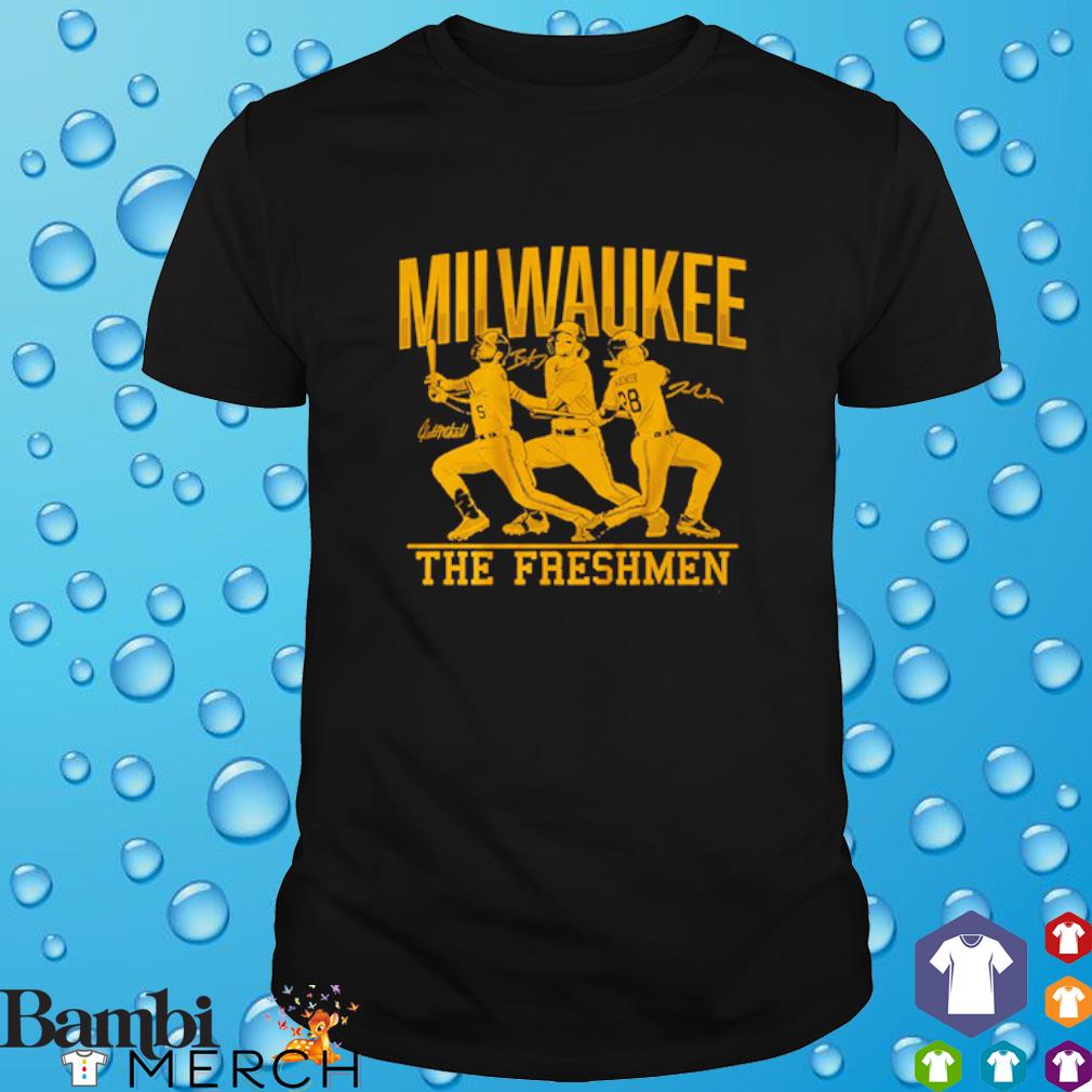 Premium milwaukee Baseball the Freshmen Brice Turang Joey Wiemer and Garrett signatures shirt