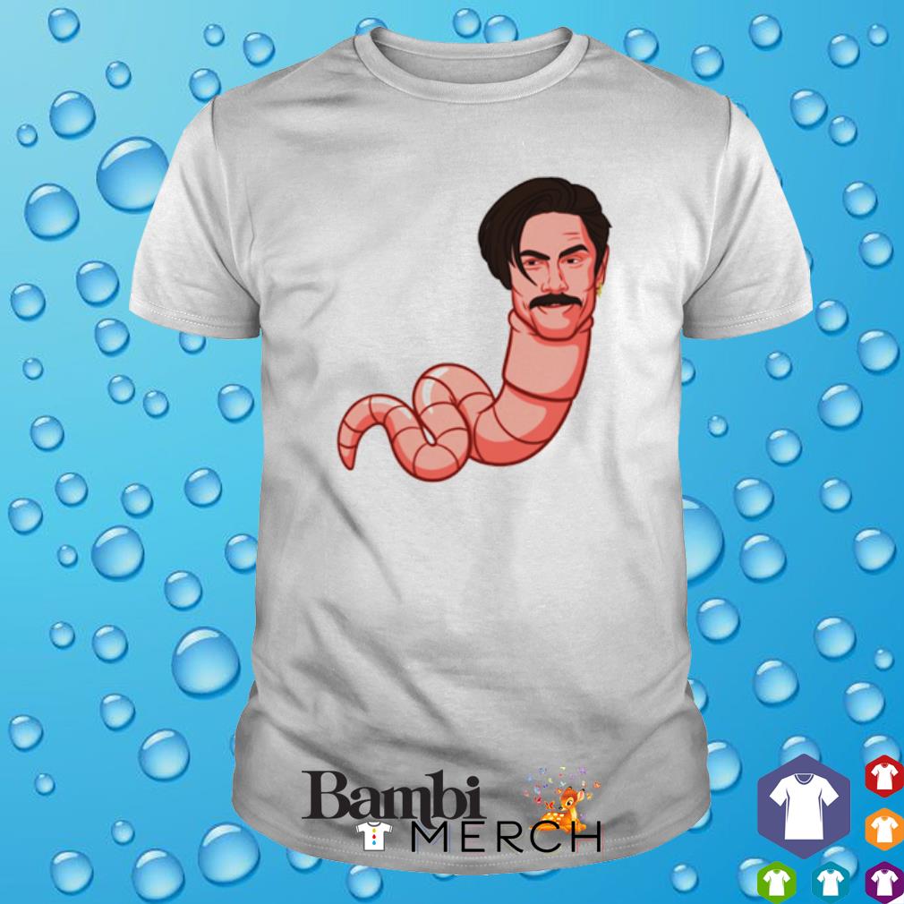 Funny worm with a Mustache James Tom Ariana shirt