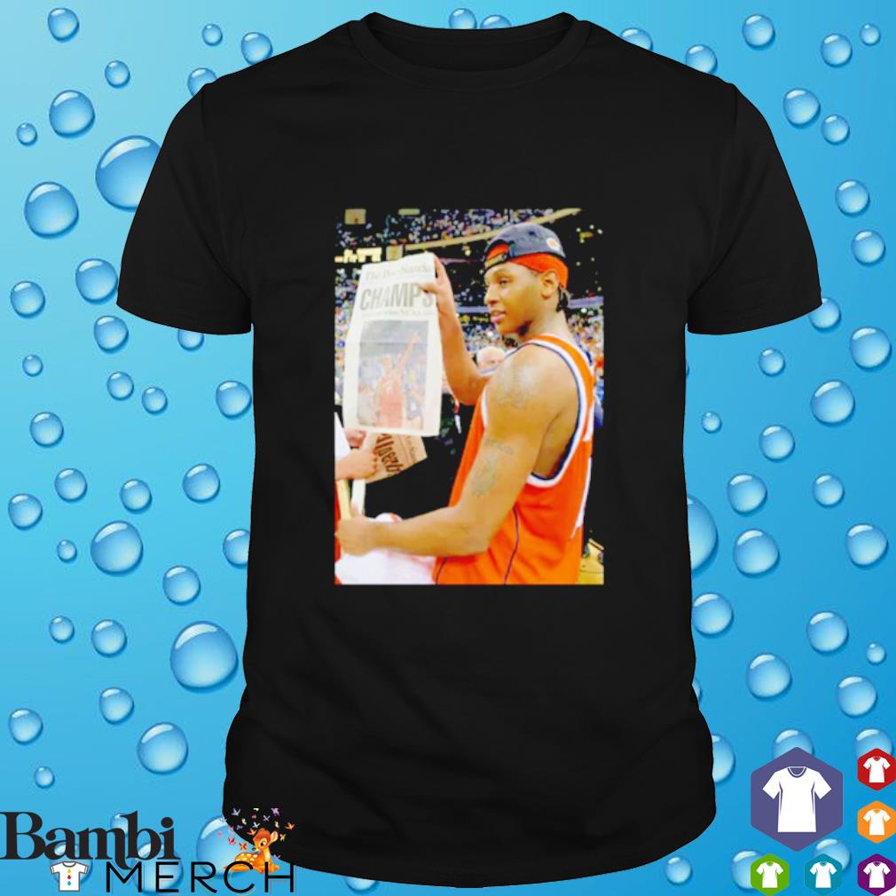 Premium carmelo Anthony winning NBA poster basketball shirt