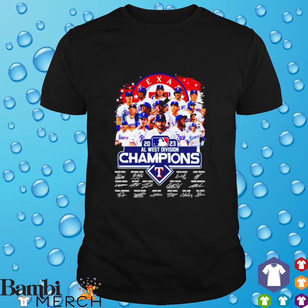 2023 AL West Division Champions Texas Rangers Signatures Shirt