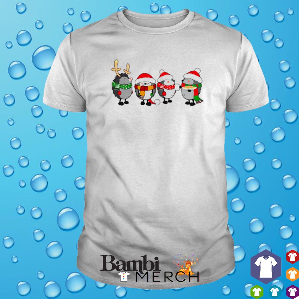 Top hedgehogs and friends together Merry Christmas shirt
