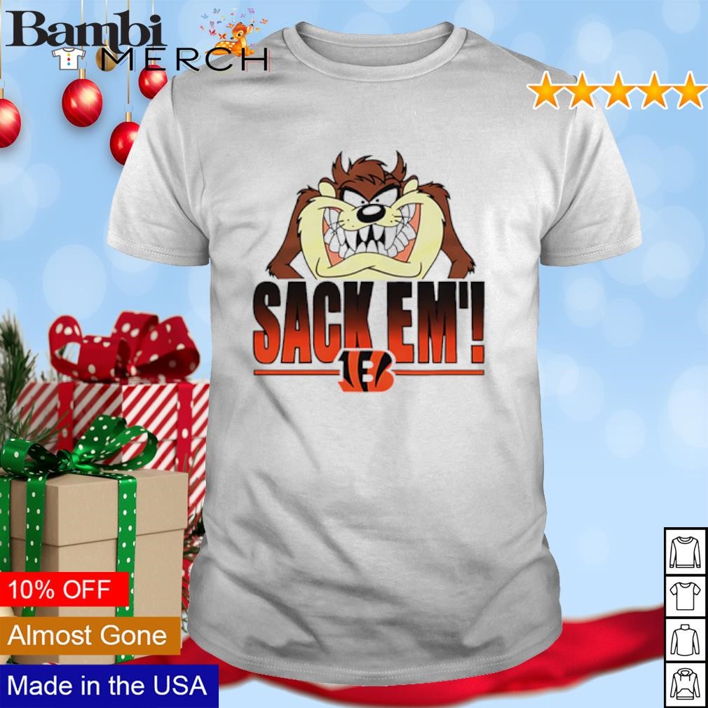 Awesome Looney Tunes Taz Sack Em' x Cincinnati Bengals shirt