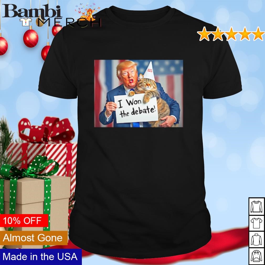 Premium Trump I won the debate cat shirt