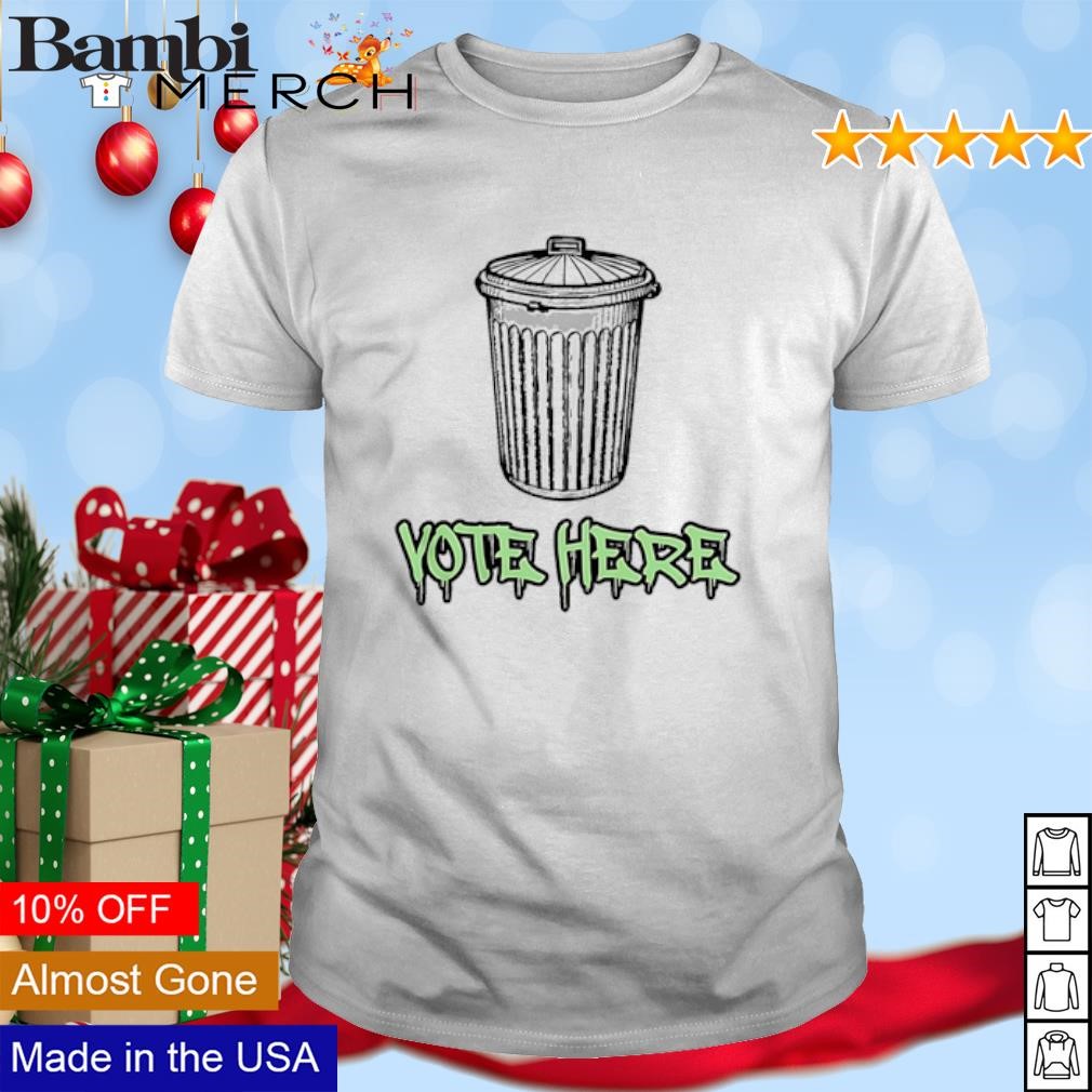 Premium Vote Here Trash Can shirt