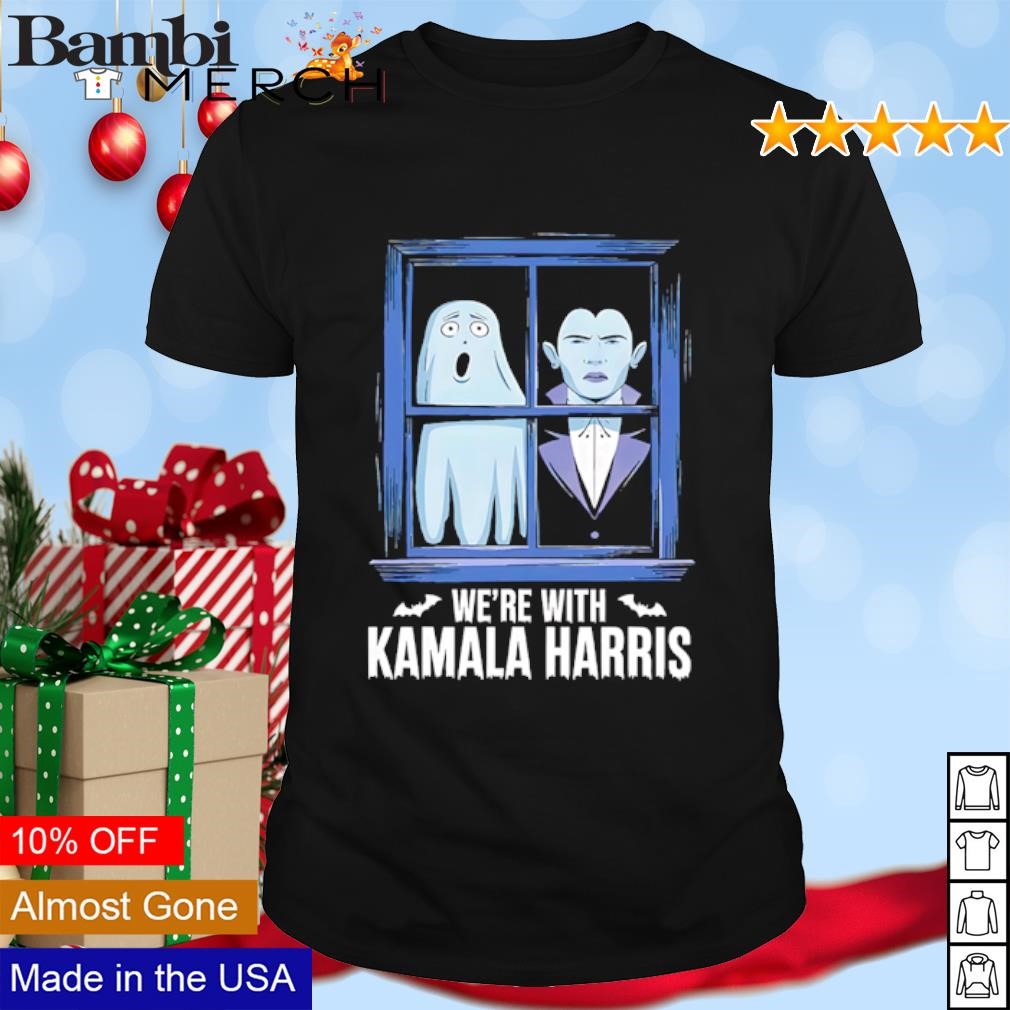 Original We're with Kamala Harris Spooky Ghost Vampire Halloween shirt